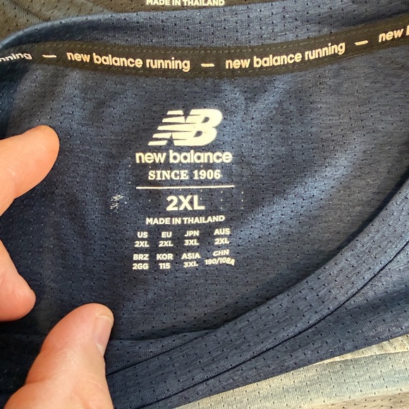 3 New Balance Men's Gray, Black and Navy Short Sleeve Tees - Picture 5 of 7